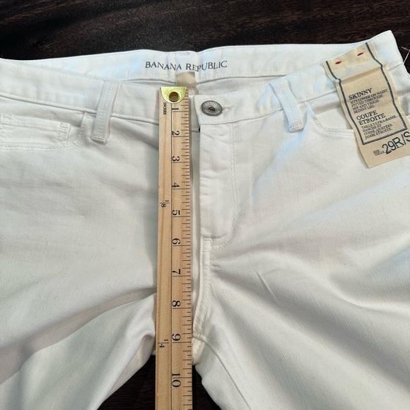 NWT Banana Republic skinny white jeans low fit - Picture 7 of 12